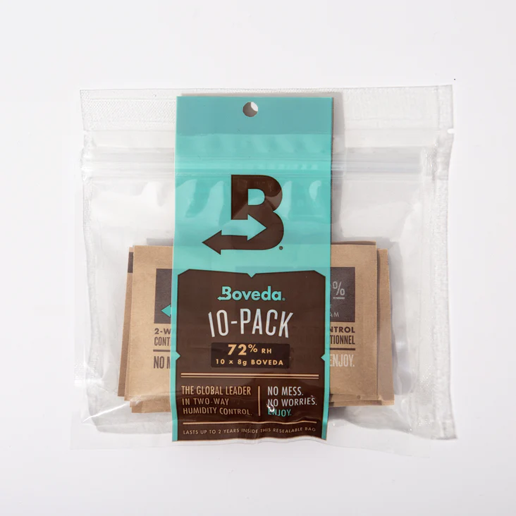 BOVEDA 72% RH 10-PACK SIZE 8 FOR A TRAVEL HUMIDOR